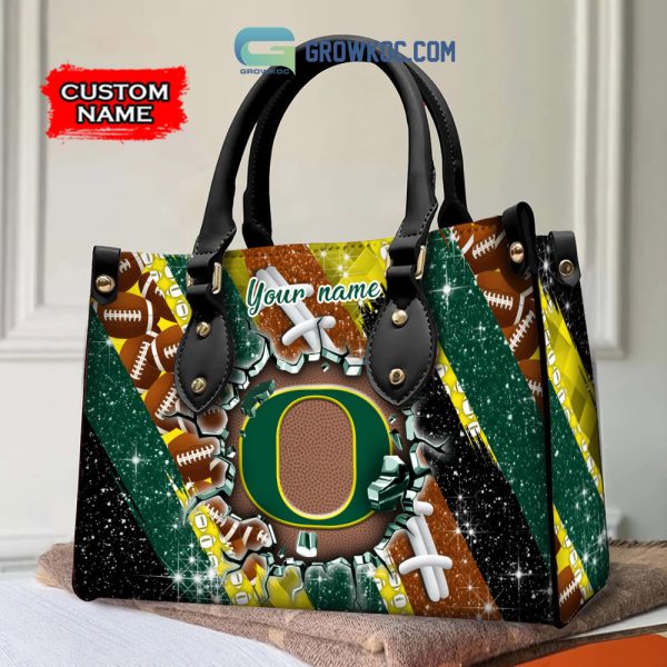 Oregon Ducks Personalized Diamond Design Women Handbags and Woman Purse Wallet