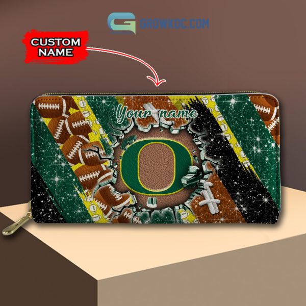 Oregon Ducks Personalized Diamond Design Women Handbags and Woman Purse Wallet