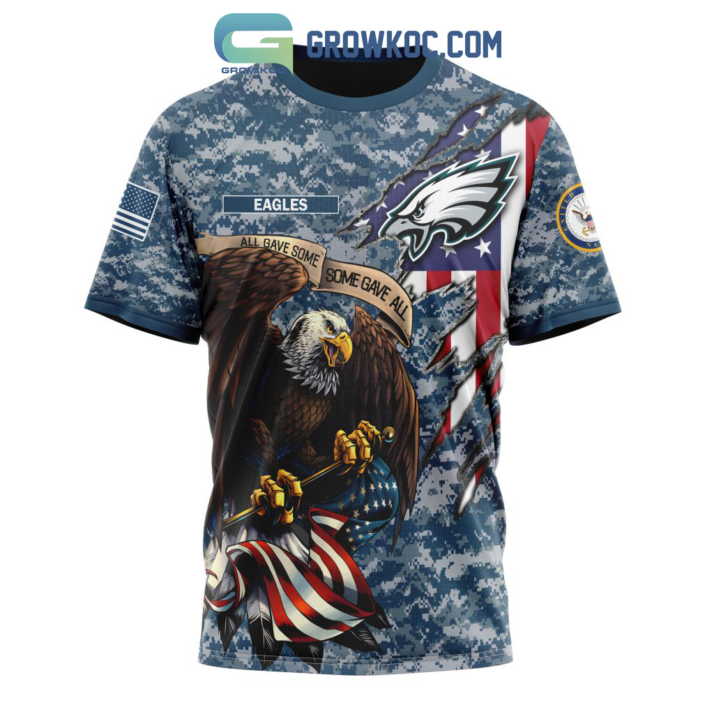 Philadelphia Eagles NFL Honor US Navy Veterans All Gave Some Some Gave All  Personalized Hoodie T Shirt - Growkoc