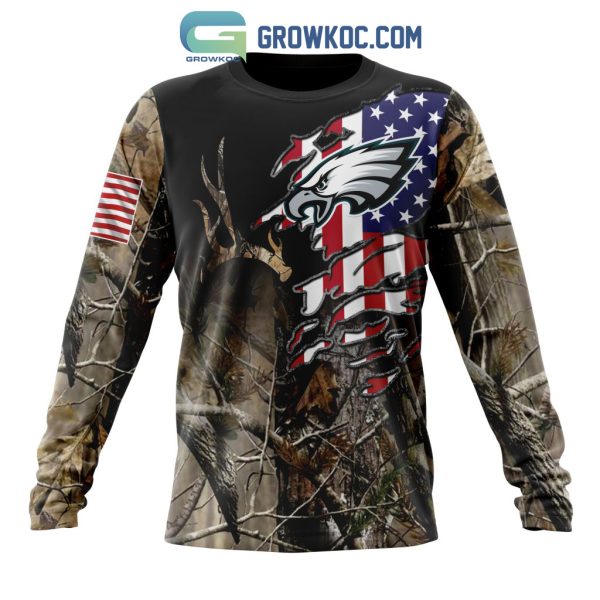 Philadelphia Eagles NFL Special Camo Realtree Hunting Personalized Hoodie T Shirt