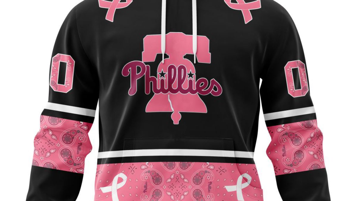 Philadelphia Phillies MLB In Classic Style With Paisley In October We Wear  Pink Breast Cancer Hoodie T Shirt - Growkoc