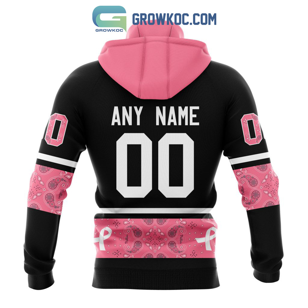 MLB Philadelphia Phillies Custom Name Number Pink Breast Cancer T