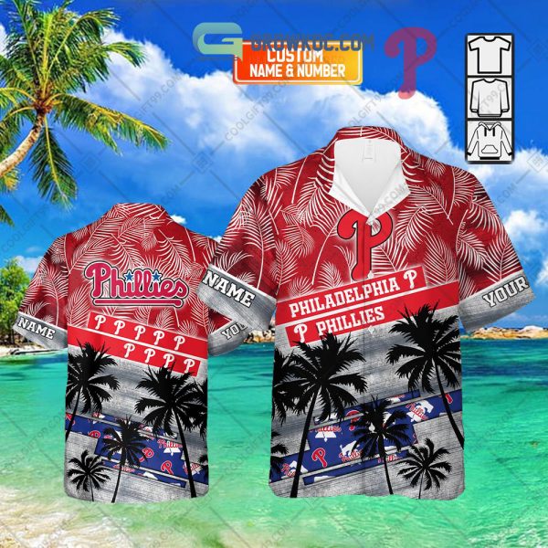 Philadelphia Phillies MLB Personalized Palm Tree Hawaiian Shirt