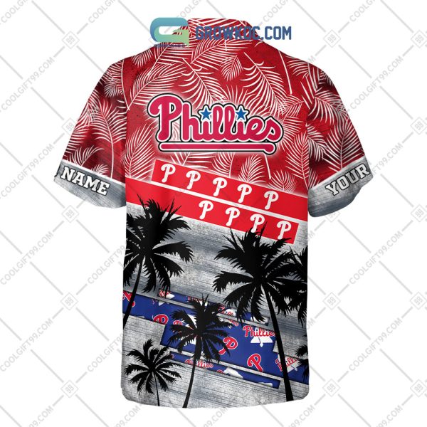 Philadelphia Phillies MLB Personalized Palm Tree Hawaiian Shirt