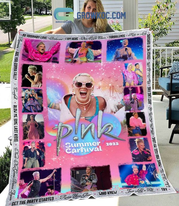 Pink Summer Carnival 2023 Blow Me One Last Kiss Fleece Blanket Quilt