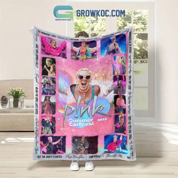 Pink Summer Carnival 2023 Blow Me One Last Kiss Fleece Blanket Quilt