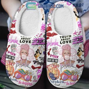 Pink Truth About Love House Slippers