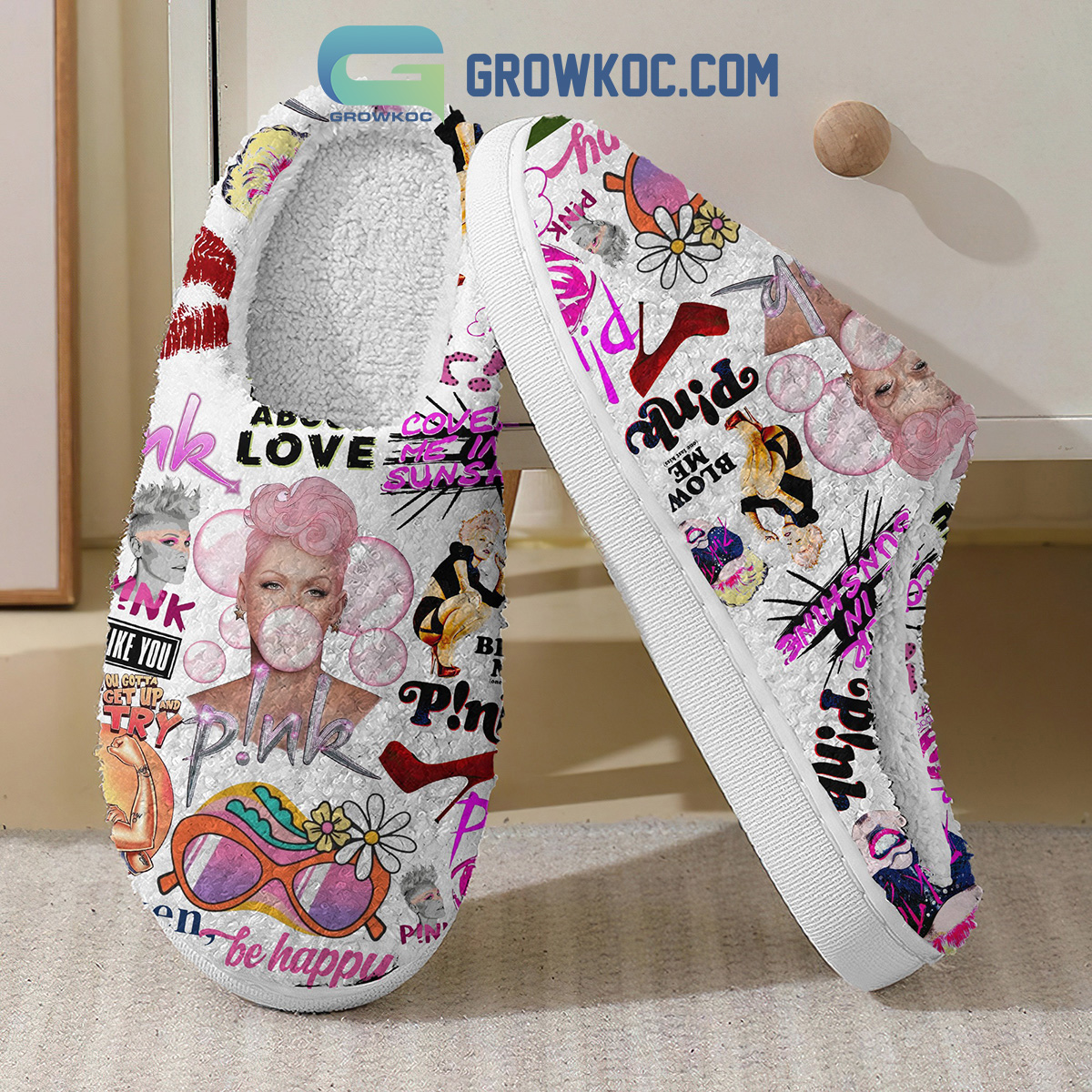 Pink Truth About Love House Slippers - Growkoc