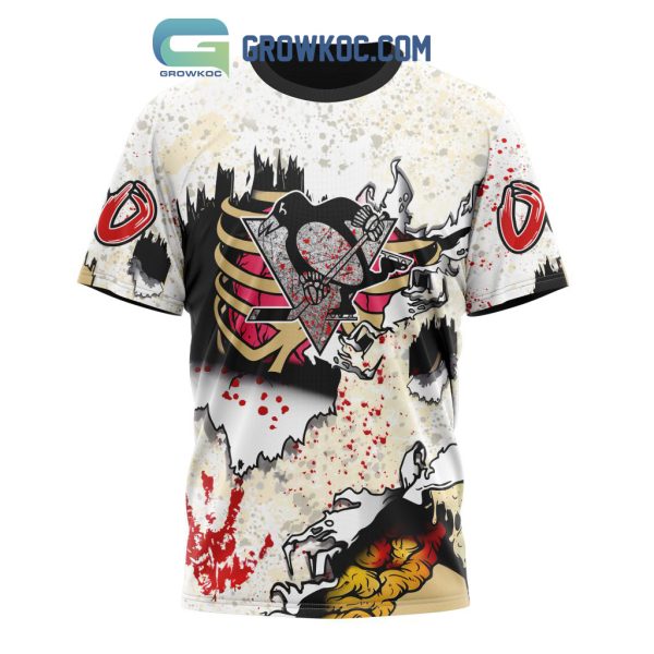 Pittsburgh Penguins NHL Special Zombie Style For Halloween Hoodie T Shirt