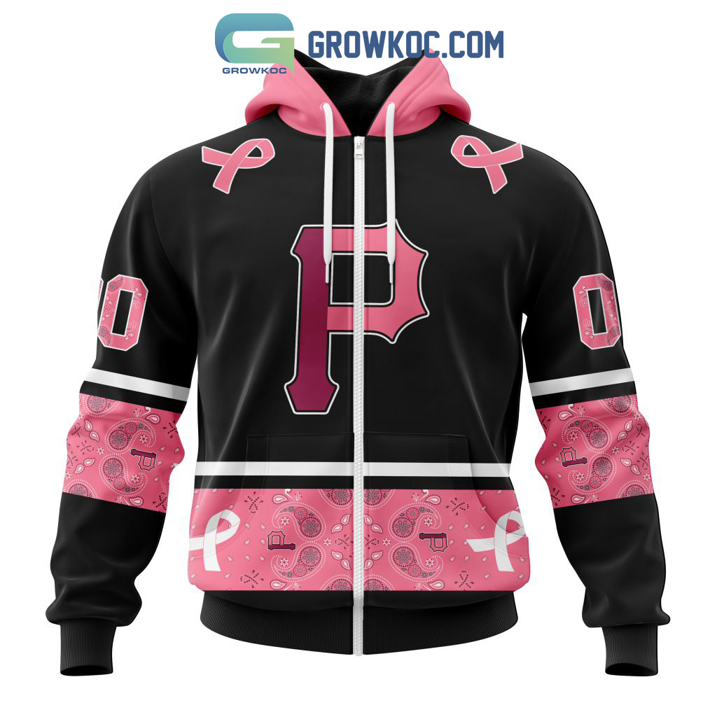 Pittsburgh Pirates MLB In Classic Style With Paisley In October We Wear  Pink Breast Cancer Hoodie T Shirt - Growkoc