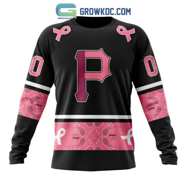 Pittsburgh Pirates MLB In Classic Style With Paisley In October We Wear Pink Breast Cancer Hoodie T Shirt