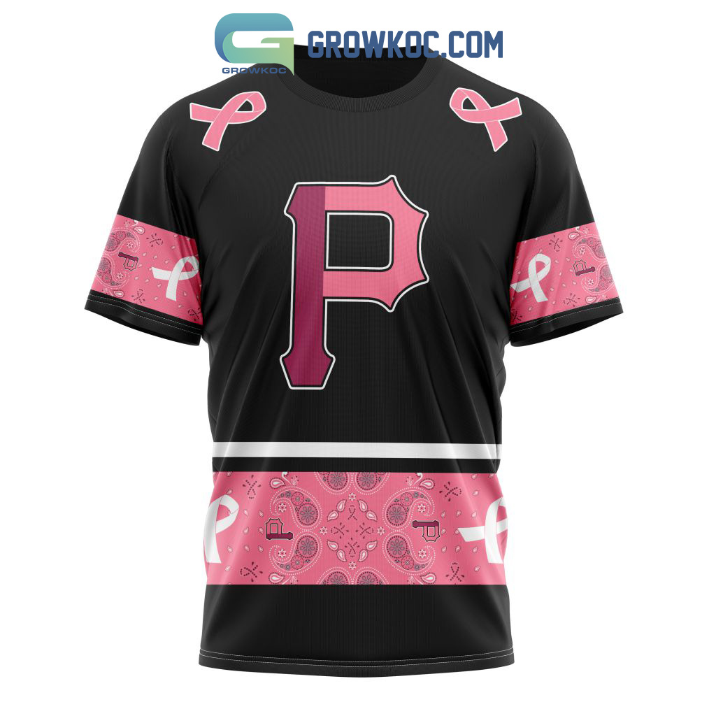 Pittsburgh Pirates MLB In Classic Style With Paisley In October We Wear  Pink Breast Cancer Hoodie T Shirt - Growkoc