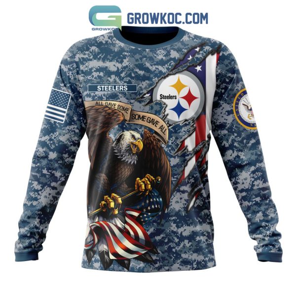 Pittsburgh Steelers NFL Honor US Navy Veterans All Gave Some Some Gave All Personalized Hoodie T Shirt