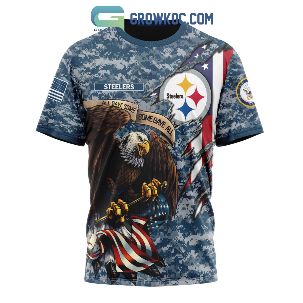 Pittsburgh Steelers American Us Flag Polo Shirt 