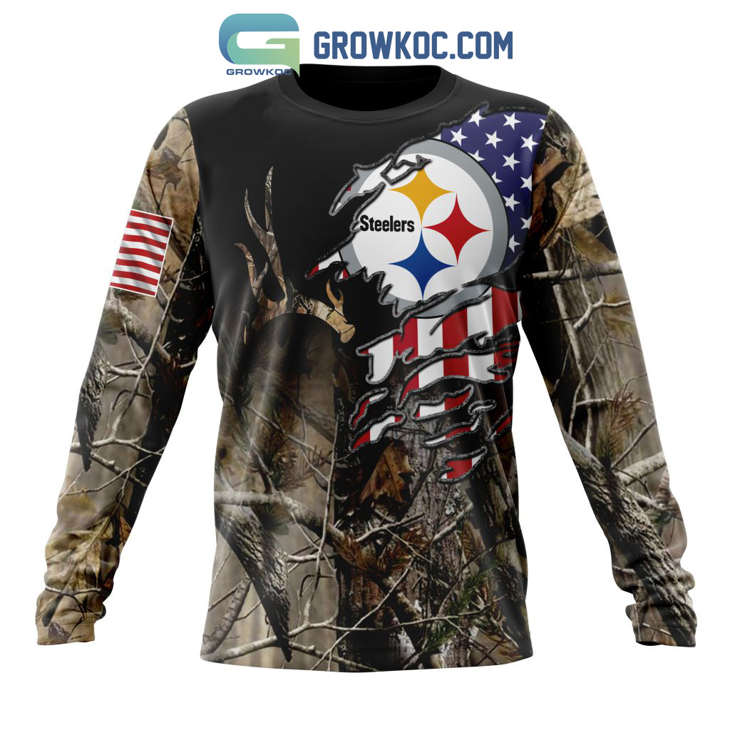 Pittsburgh Steelers NFL Special Camo Realtree Hunting Personalized Hoodie T  Shirt - Growkoc