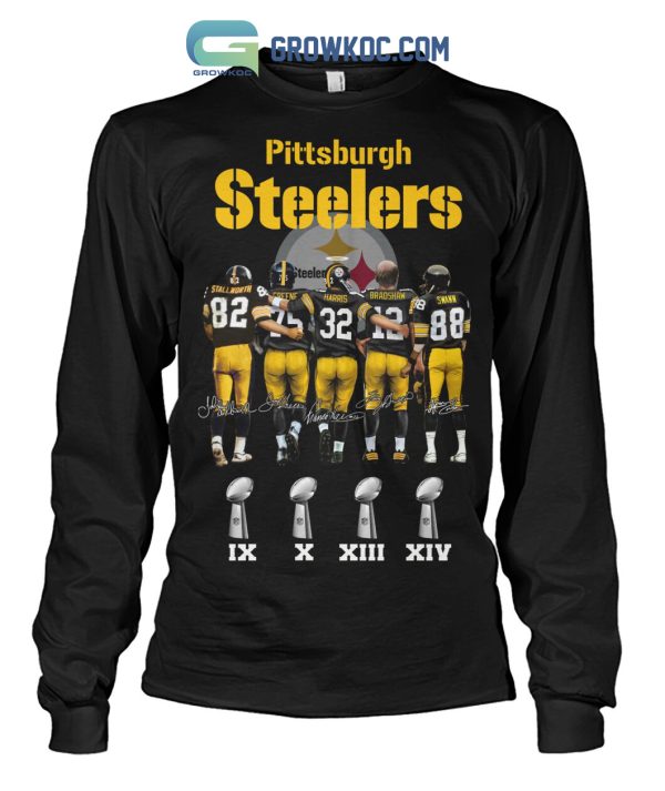 Pittsburgh Steelers Stall Worth Greene Harris Bradshaw Swann T Shirt
