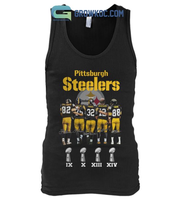Pittsburgh Steelers Stall Worth Greene Harris Bradshaw Swann T Shirt