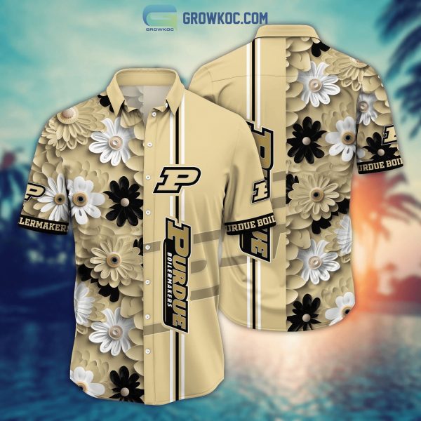 Purdue Boilermakers NCAA Flower Hawaiian Shirt