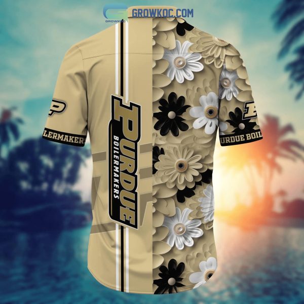 Purdue Boilermakers NCAA Flower Hawaiian Shirt