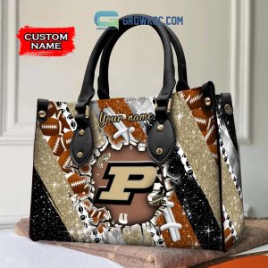 Purdue Boilermakers Personalized Diamond Design Women Handbags and Woman Purse Wallet