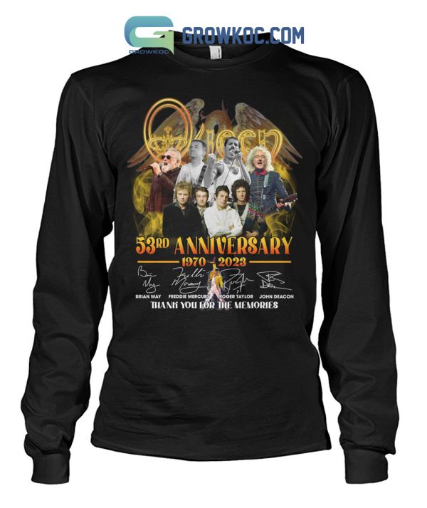 Queen Band 53rd Anniversary 1970 2023 Memories Shirt Hoodie Sweater