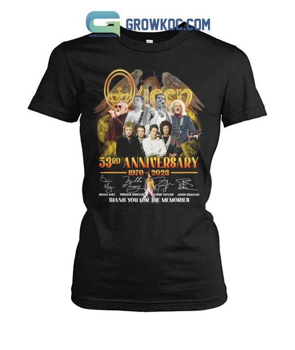 Queen Band 53rd Anniversary 1970 2023 Memories Shirt Hoodie Sweater