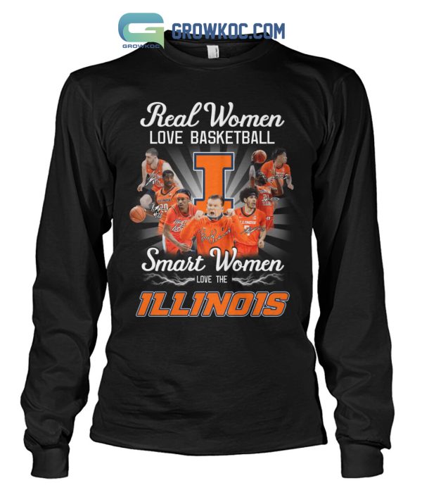 Real Women Love Basketball Smart Women Love The Illinois T Shirt