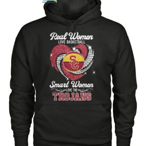 Real Women Love Basketball Smart Women Love The Trojans T Shirt