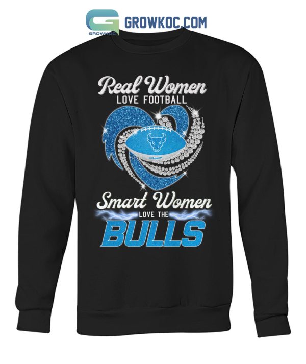 Real Women Love Football Smart Women Love The Bulls T Shirt