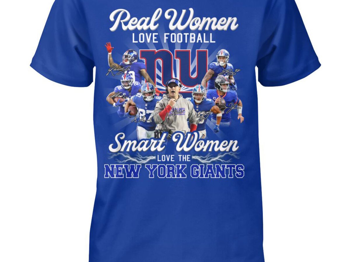 Official real women love Football smart women love the new york giants T- shirt, hoodie, sweater, long sleeve and tank top