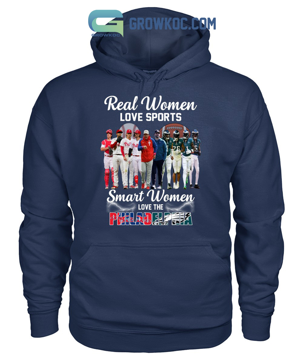 Strong Girls Real Women Love Football Smart Women Love The Philadelphia Phillies  Vintage Shirt - Peanutstee