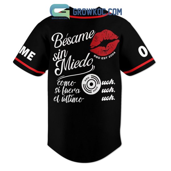 Rebelde Besame Sin Miedo EST 2004 Personalized Baseball Jersey