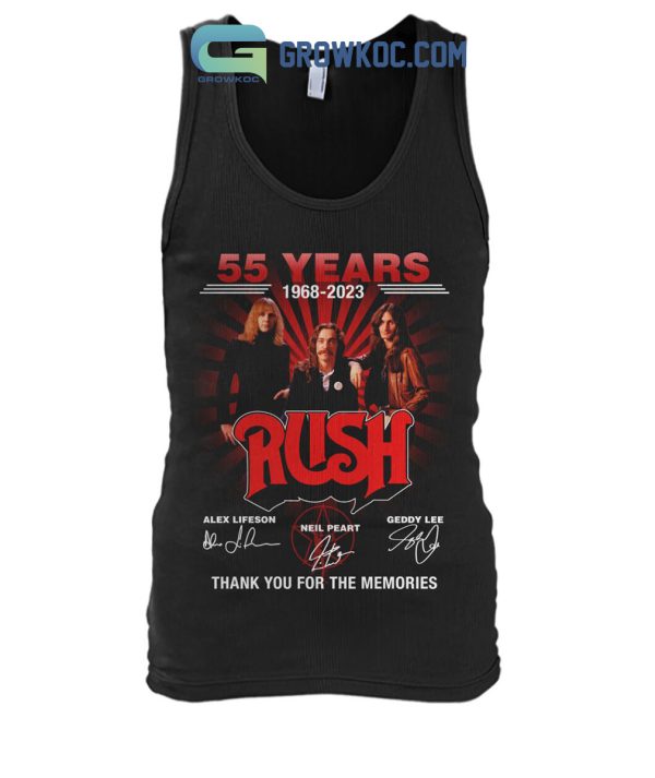 Rush 55 Years 1968 2023 Memories Shirt Hoodie Sweater