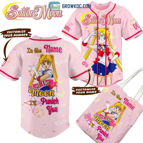 Sailor Moon In The Name Of The Moon I’ll Punish You Personalized Baseball Jersey