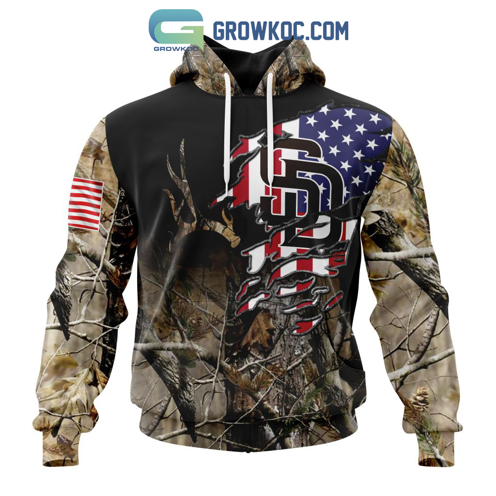 San Diego Padres MLB Personalized Hunting Camouflage Hoodie T Shirt -  Growkoc