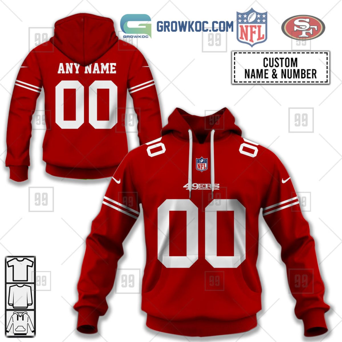 San Francisco 49ers NFL Christmas Personalized Hoodie Zipper