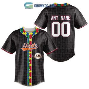 San Francisco Giants MLB Fearless Against Autism Personalized Baseball Jersey