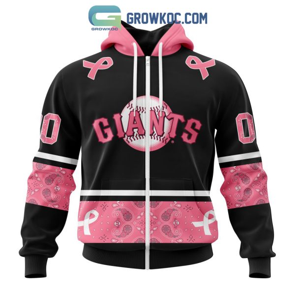 San Francisco Giants MLB In Classic Style With Paisley In October We Wear Pink Breast Cancer Hoodie T Shirt