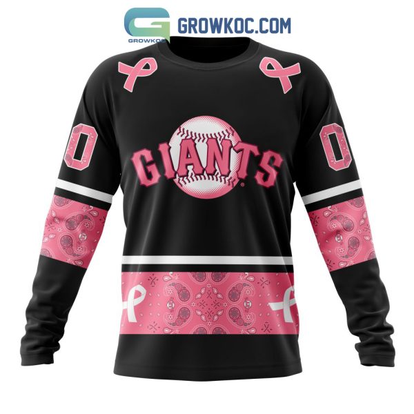 San Francisco Giants MLB In Classic Style With Paisley In October We Wear Pink Breast Cancer Hoodie T Shirt