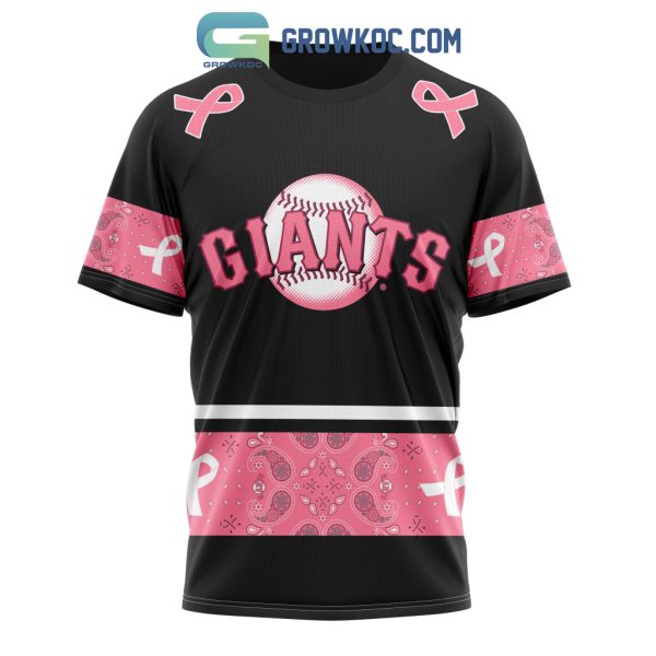 San Francisco Giants MLB In Classic Style With Paisley In October We Wear Pink Breast Cancer Hoodie T Shirt