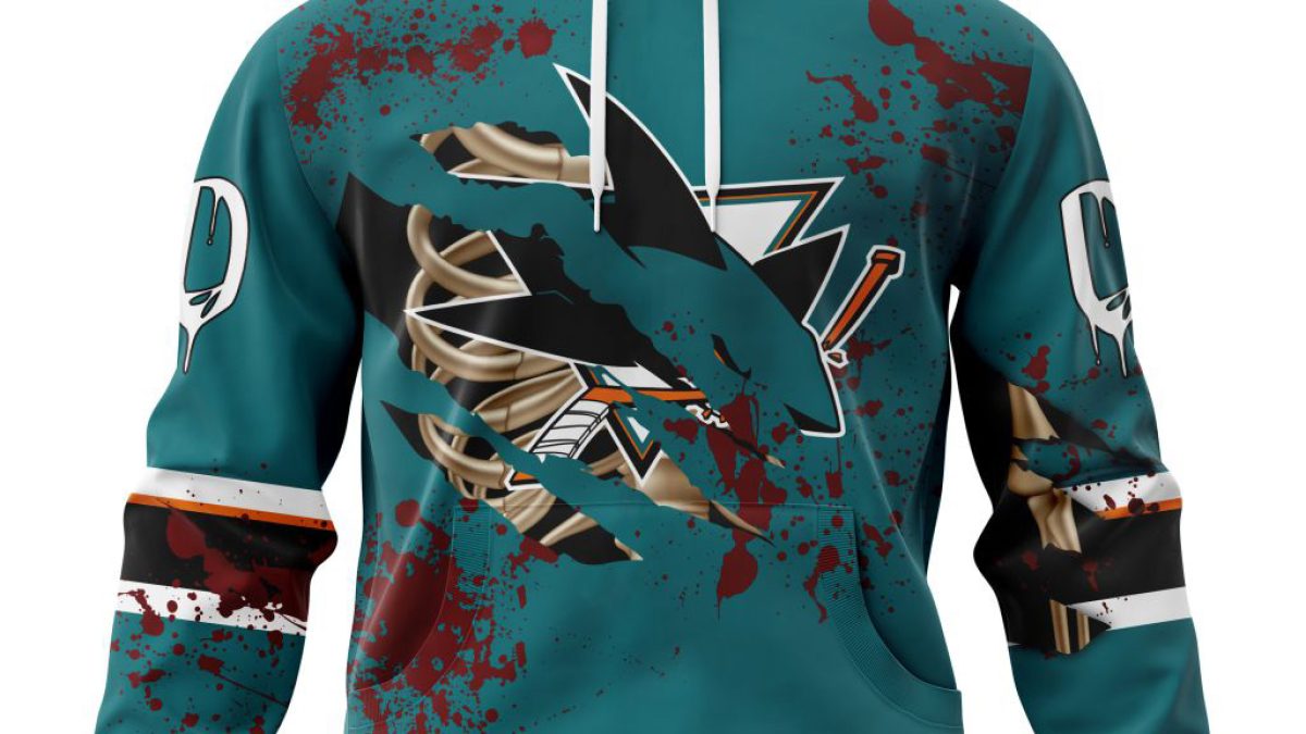 San Jose Sharks Zombie Style For Halloween CUSTOM Hoodie -   Worldwide Shipping