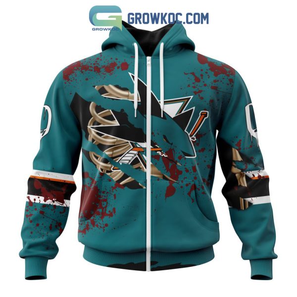 San Jose Sharks NHL Special Design Jersey With Your Ribs For Halloween Hoodie T Shirt