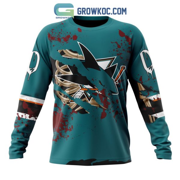 San Jose Sharks NHL Special Design Jersey With Your Ribs For Halloween Hoodie T Shirt