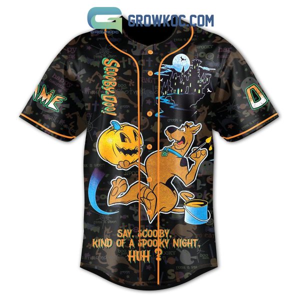 Scooby Doo Say Scooby Kind Of A Spooky Night Halloween Personalized Baseball Jersey