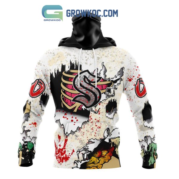 Seattle Kraken NHL Special Zombie Style For Halloween Hoodie T Shirt