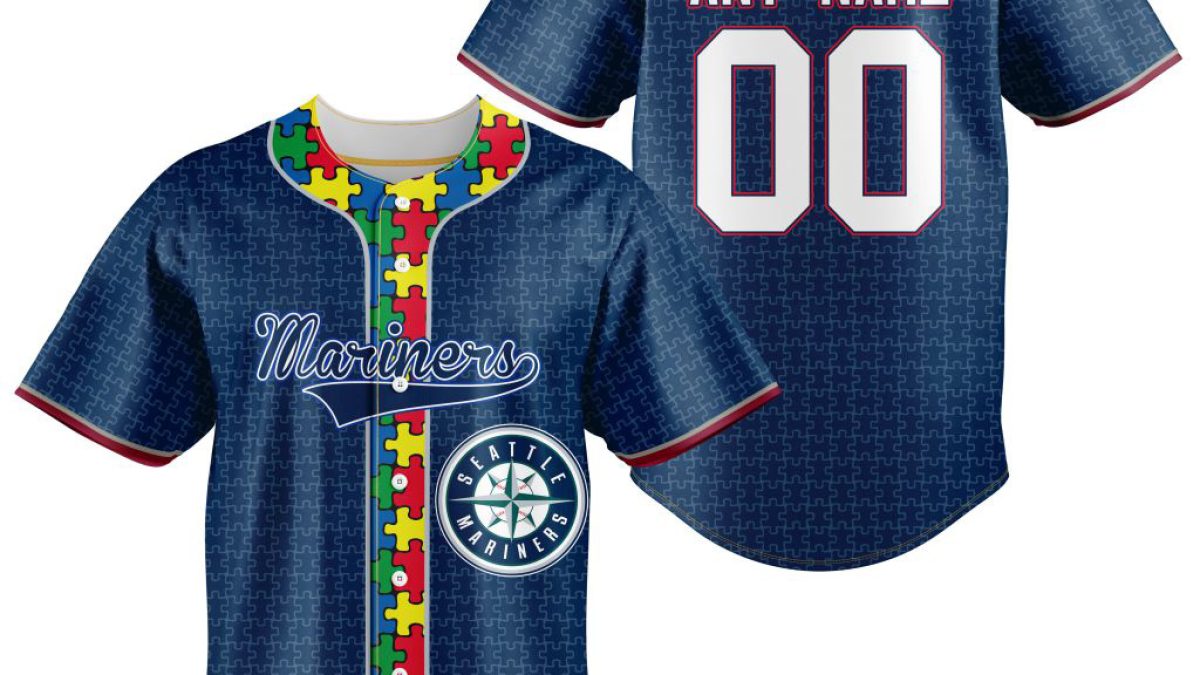 Seattle Mariners MLB Personalized Mix Baseball Jersey - Growkoc