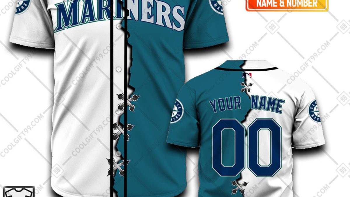 MLB Seattle Mariners Mix Jersey Personalized Style Polo Shirt