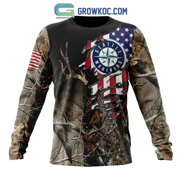 Seattle Mariners MLB Special Camo Realtree Hunting Hoodie T Shirt