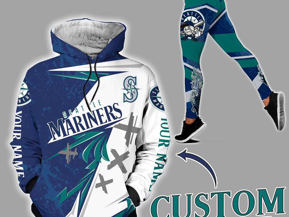 MLB Seattle Mariners Mix Jersey Custom Personalized Hoodie Shirt - Growkoc