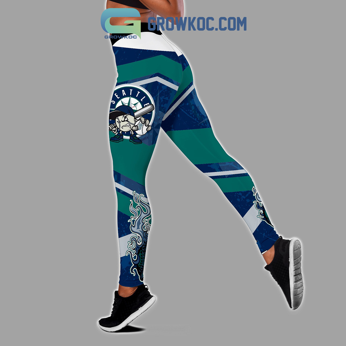 Seattle Mariners Personalized Hoodie Leggings Set - Growkoc